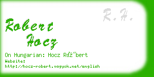 robert hocz business card